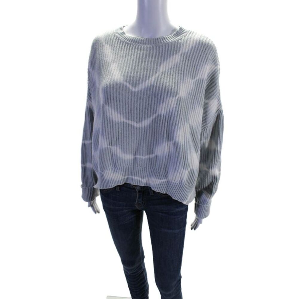 Pistola Womens Cotton Tie Dye Print Long Sleeve Knit Top Blue Size XS - Picture 2 of 6